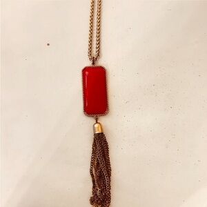 Elegant Red Pendant Necklace